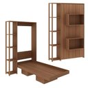 Ver imagem 2 de Cama de Solteiro Articulada Dobrável Flex 4 Prateleiras 2 Nichos Cm8013 Tecnomobili Amêndoa