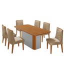 Ver imagem 2 de Mesa de Jantar Isadora 180cm Tampo Mdf Laminado com 6 Cadeiras Eloise