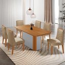 Ver imagem 1 de Mesa de Jantar Isadora 180cm Tampo Mdf Laminado com 6 Cadeiras Eloise