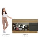 Ver imagem 6 de Balcão de Pia Cozinha 150 cm 2 Portas e 2 Gavetas (Com Tampo) Rustic/Preto Agata Madesa