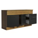Ver imagem 4 de Balcão de Pia Cozinha 150 cm 2 Portas e 2 Gavetas (Com Tampo) Rustic/Preto Agata Madesa