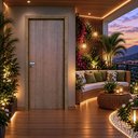 Ver imagem 1 de Kit Porta de Madeira Lisa Angelim 210x82cm Batente 16cm Uniportas Abertura Esquerda Natural
