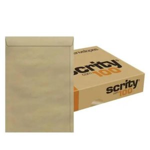 Kit 100 Envelopes Saco Kraft Papel Pardo 240x340mm Embalagem Correio Documentos