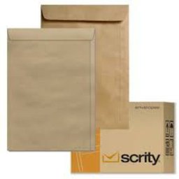 Kit 100 Envelopes Saco Kraft Papel Pardo 240x340mm Embalagem Correio Documentos - 3