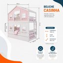 Ver imagem 4 de Treliche Casinha Dos Sonhos com Fechamento Inferior Branco em Madeira Maciça Rosa | Branco Housin
