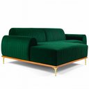 Ver imagem 5 de Sofá com Chaise Lado Esquerdo 230cm Cocie Veludo Verde - Sallar Home
