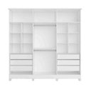 Ver imagem 3 de Guarda Roupa Roupeiro Casal 06 Portas 06 Gavetas 100% MDF Branco Nature