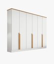 Ver imagem 2 de Guarda Roupa Roupeiro Casal 06 Portas 06 Gavetas 100% MDF Branco Nature
