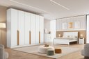 Ver imagem 1 de Guarda Roupa Roupeiro Casal 06 Portas 06 Gavetas 100% MDF Branco Nature