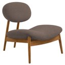 Ver imagem 1 de Poltrona Decorativa Yves Base Madeira Castanho Bouclé Marrom - Nexta Casa