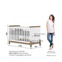 Ver imagem 4 de Conjunto Quarto de Bebê Berço Mini Cama 2 em 1 + Cômoda com Nicho Decorativo Branco/Jequitibá HP Ternura