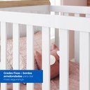 Ver imagem 7 de Conjunto Quarto de Bebê Berço Mini Cama 2 em 1 + Cômoda com Nicho Decorativo Branco/Jequitibá HP Ternura