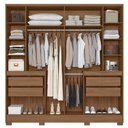 Ver imagem 3 de Guarda Roupa Casal 10 P Espelho 216 Cm Alasca Carvalho Fendi Moval