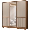 Ver imagem 2 de Guarda Roupa Casal 10 P Espelho 216 Cm Alasca Carvalho Fendi Moval