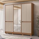 Ver imagem 1 de Guarda Roupa Casal 10 P Espelho 216 Cm Alasca Carvalho Fendi Moval