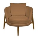 Ver imagem 6 de Poltrona Decorativa Austin Base Madeira Bouclé Terracota - Nexta Casa