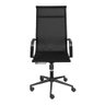Cadeira Escritório Giratória Alta Presidente Or Design Tela Mesh Preta Aço Preto Base Rodízio - 2