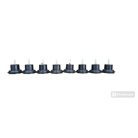 Pé para Sofá 4 Cm Preto Redondo Kit 8 Unidades