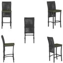 Ver imagem 5 de Mesa Bistro e 4 Banquetas Roma Preta Corda Náutica 13 Trama Original