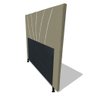 Cabeceira Cama Box Solteiro Dallas 90cm Veludo Bege - Desk Design - 4
