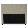 Cabeceira Cama Box Solteiro Dallas 90cm Veludo Bege - Desk Design - 1