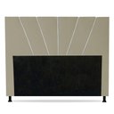 Ver imagem 1 de Cabeceira Cama Box Solteiro Dallas 90cm Veludo Bege - Desk Design