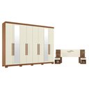 Ver imagem 3 de Guarda Roupa Casal 8 Portas 4 Gavetas Master New com Espelho e Pés e Cabeceira Casal Loanda com Gave