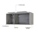 Ver imagem 3 de Armário Aéreo com Nicho e Porta Basculante 35x80x35cm Wlnp80 Snow - Branco