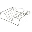 Ver imagem 4 de Organizador 6 Tampas de Panelas Suporte em Aço Cromado Cinza