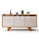 Ver imagem 6 de Buffet Aparador Sollare com 2 Portas e 2 Gavetas Cinamomo/off White - Hb Móveis