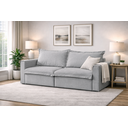 Ver imagem 1 de Sofá Cama Paris Retrátil e Reclinável em Linho Sofatec