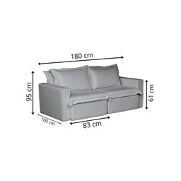 Sofá Cama Casal Retrátil e Reclinável em Linho Sofatec - 6
