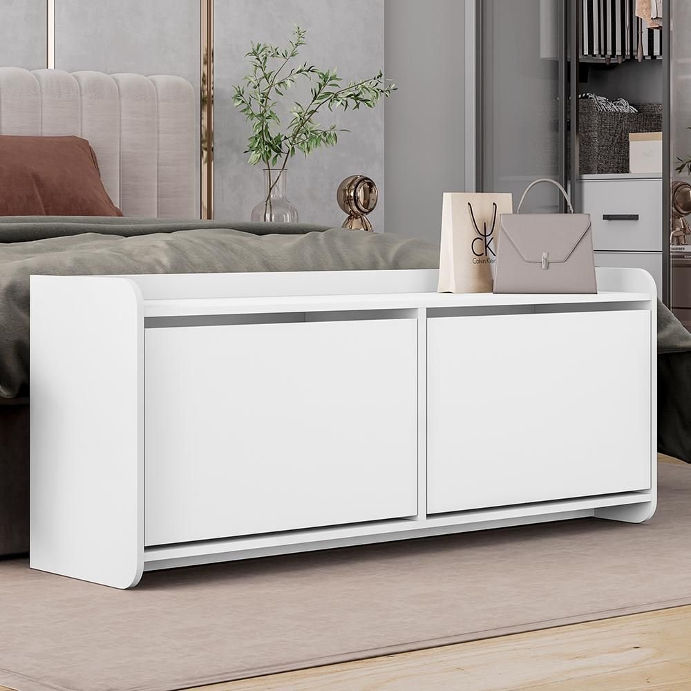 Sapateira Calçadeira Recamier Dália Branco - Casa D | MadeiraMadeira