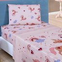 Ver imagem 5 de Kit Colcha + Jogo de Cama Bouti Kids Solteiro Infantil 5 Peças 100% Poliéster - Unicórnio