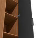 Ver imagem 6 de Guarda-Roupa Modulado 1 Porta 4 Prateleiras 40cm x 52cm x 230cm Linha Liga Modulado Cinza Canela/Grafite