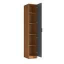 Ver imagem 4 de Guarda-Roupa Modulado 1 Porta 4 Prateleiras 40cm x 52cm x 230cm Linha Liga Modulado Cinza Canela/Grafite