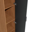 Ver imagem 7 de Guarda-Roupa Modulado 1 Porta 4 Prateleiras 40cm x 52cm x 230cm Linha Liga Modulado Cinza Canela/Grafite