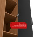 Ver mais imagens de Guarda-Roupa Modulado 1 Porta 4 Prateleiras 40cm x 52cm x 230cm Linha Liga Modulado Cinza Canela/Grafite