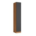 Ver imagem 1 de Guarda-Roupa Modulado 1 Porta 4 Prateleiras 40cm x 52cm x 230cm Linha Liga Modulado Cinza Canela/Grafite