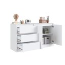 Ver imagem 4 de Balcão para Cama Estação de Trabalho BI041BCBC 3 Gavetas MDP Branco Dalla Costa Móveis