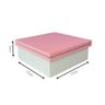 Kit com 6un de Caixa Personalizada com Strass 100% Mdf (17x17x07) Rosa/branco - 2