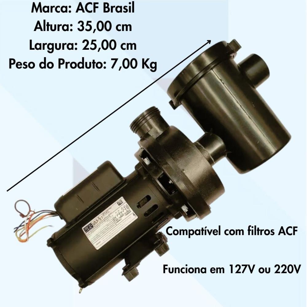 Motobomba Acf 1/4 Cv Motor Weg - 127/220v - 4