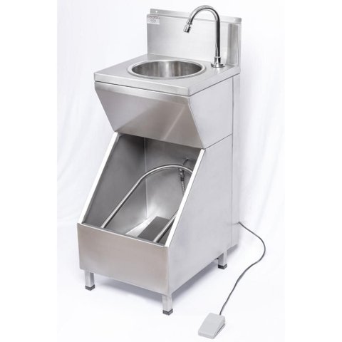 Lava-Botas com Lavatório de Assepsia Integrado |Aço Inox 430