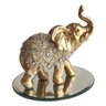 Elefante Decorativo Resina C/ Base De Espelho Indiano Sorte - 1