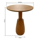 Ver imagem 2 de Mesa Lateral Torneada Tampo Redondo Ø42 - Amêndoa