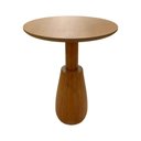 Ver imagem 1 de Mesa Lateral Torneada Tampo Redondo Ø42 - Amêndoa
