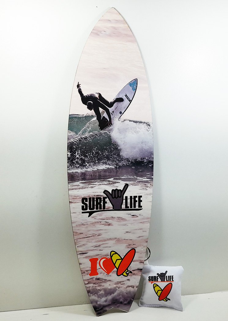 Placa Reta Decorativa Surf Manobra em MDF + chaveiro presente - 3