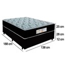Ver imagem 4 de Cama Box Casal Suede + Colchão Molas Ensacadas Sereneprime Sonnolux 138cm Preto - Suporta até