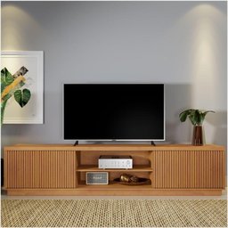 Rack Arezzo 2 Portas Tv Até 75 Polegadas Mavaular naturalle - 4