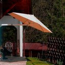 Ver imagem 3 de Ombrelone Parede 3m Estrutura Alumínio Cobertura Tecido Uv:camel/alumínio Anodizado Preto